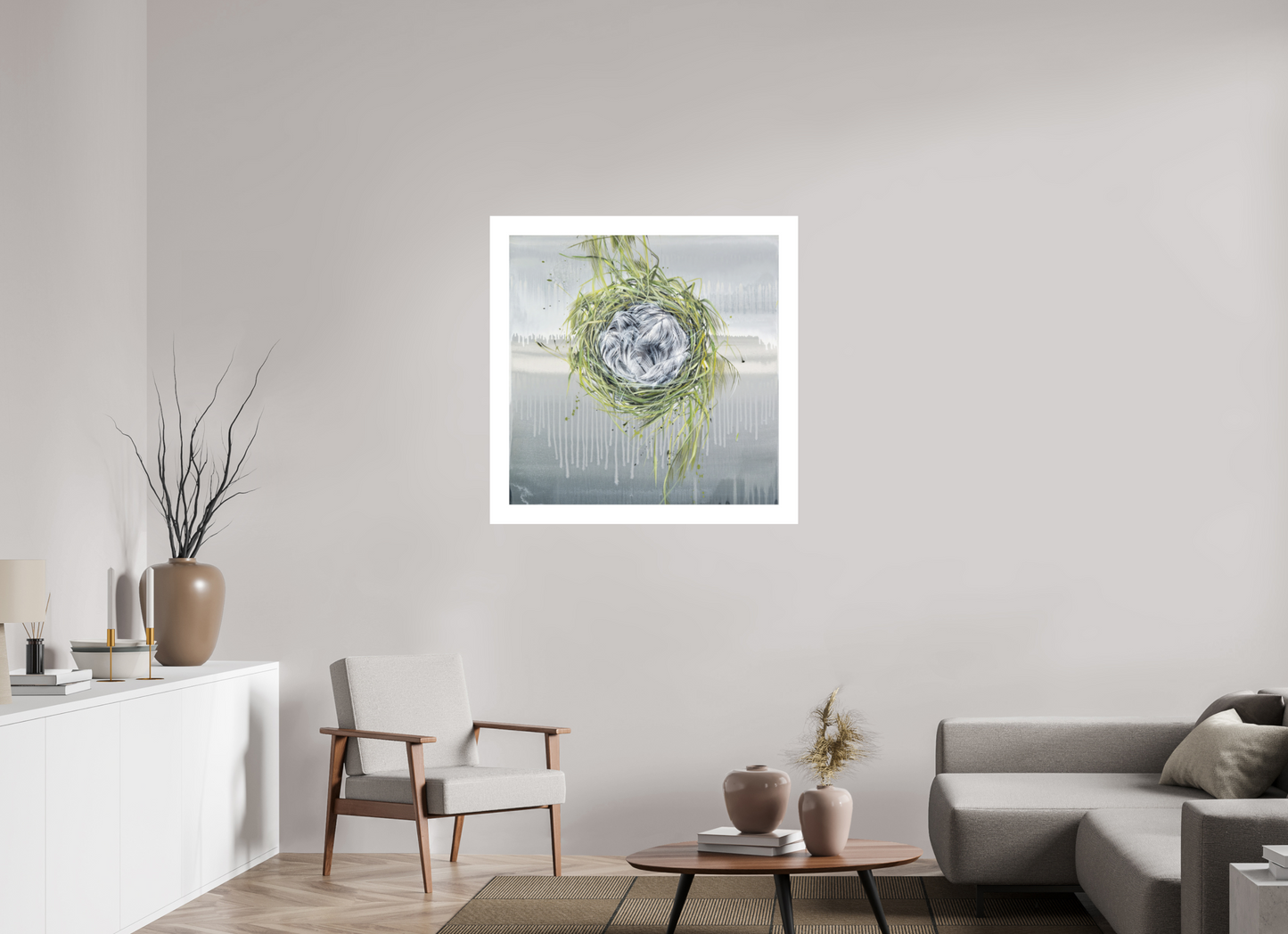100 x 100 cm, Hahnemühle German Etching Nest gefüllt