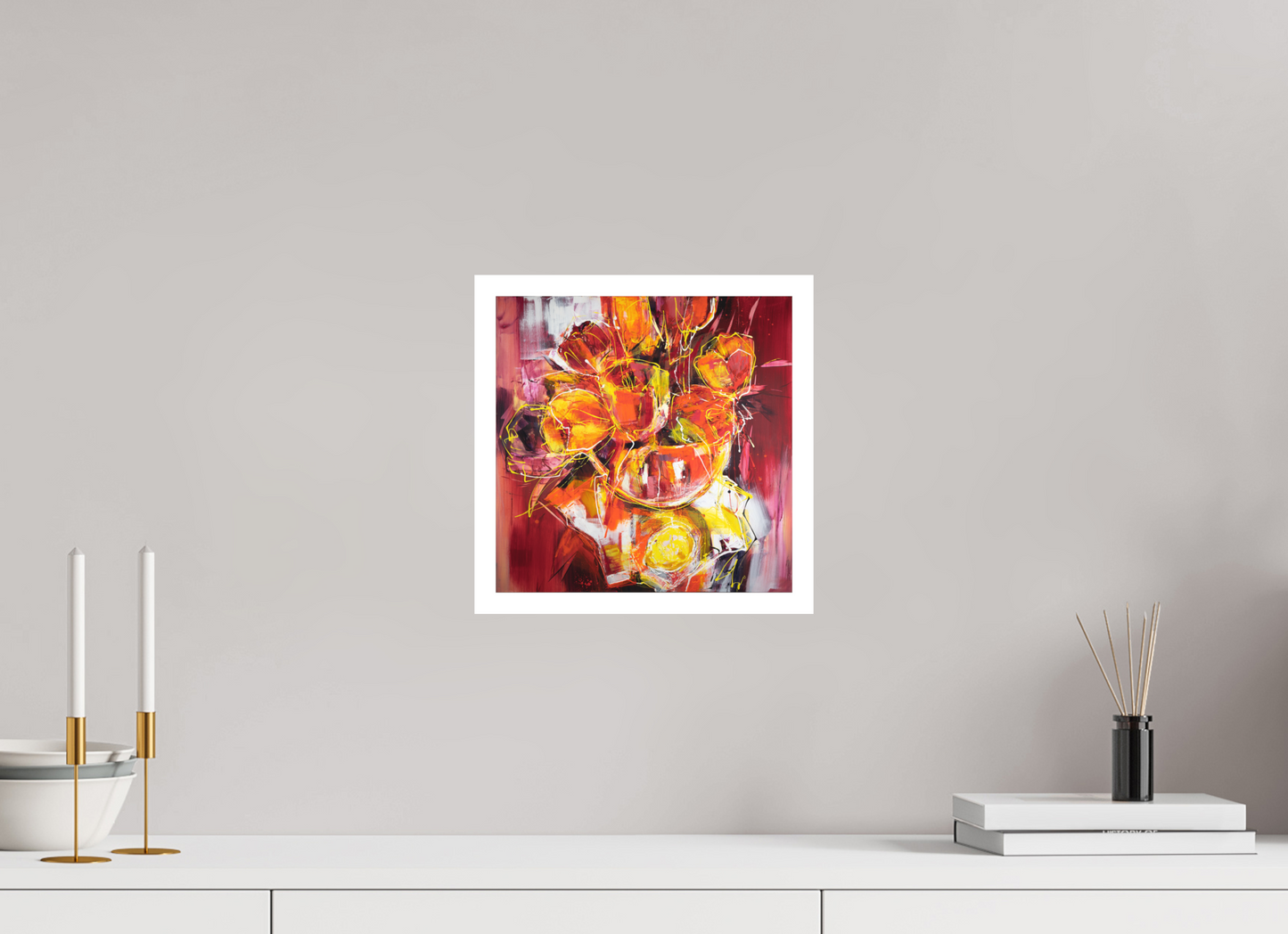 30 x 30 cm, Hahnemühle Photo Rag Bright White Tulpen in Vase - Fine Art Print