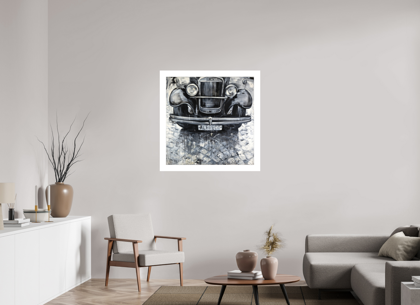 100 x 100 cm, Hahnemühle German Etching Alfredo - Fine Art Print