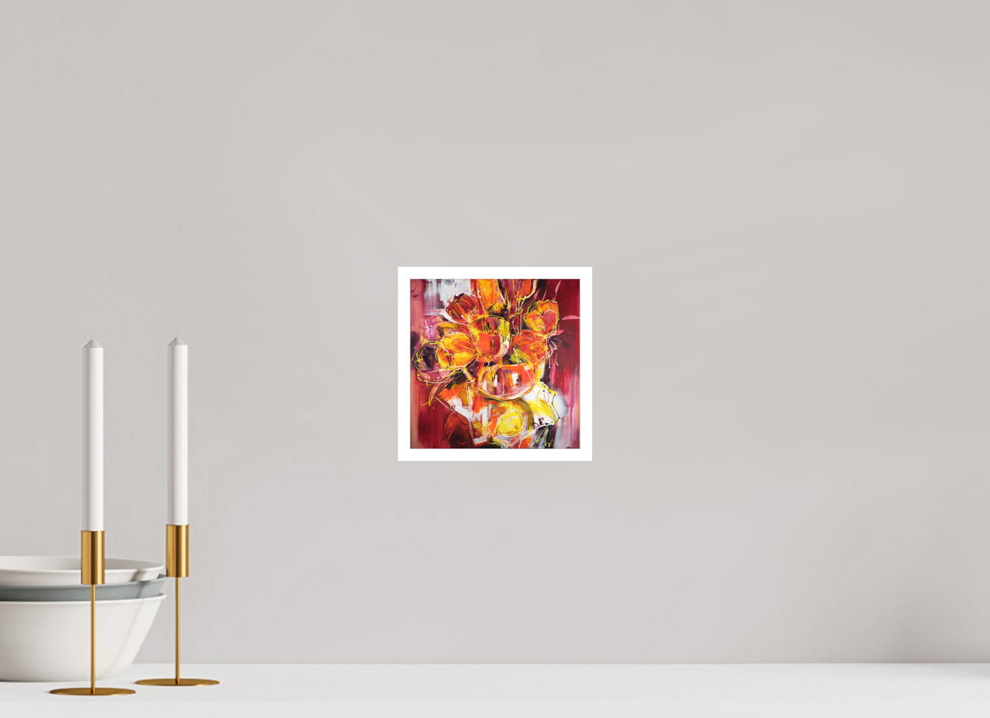 20 x 20 cm, Hahnemühle Photo Rag Bright White Tulpen in Vase - Fine Art Print