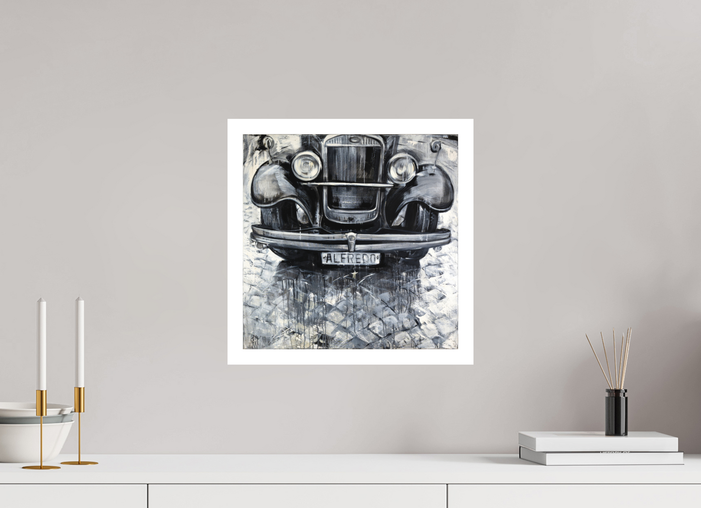 40 x 40 cm, Hahnemühle German Etching Alfredo - Fine Art Print