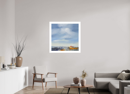 100 x 100 cm, Hahnemühle Photo Rag Bright White Rote Häuser - Fine Art Print