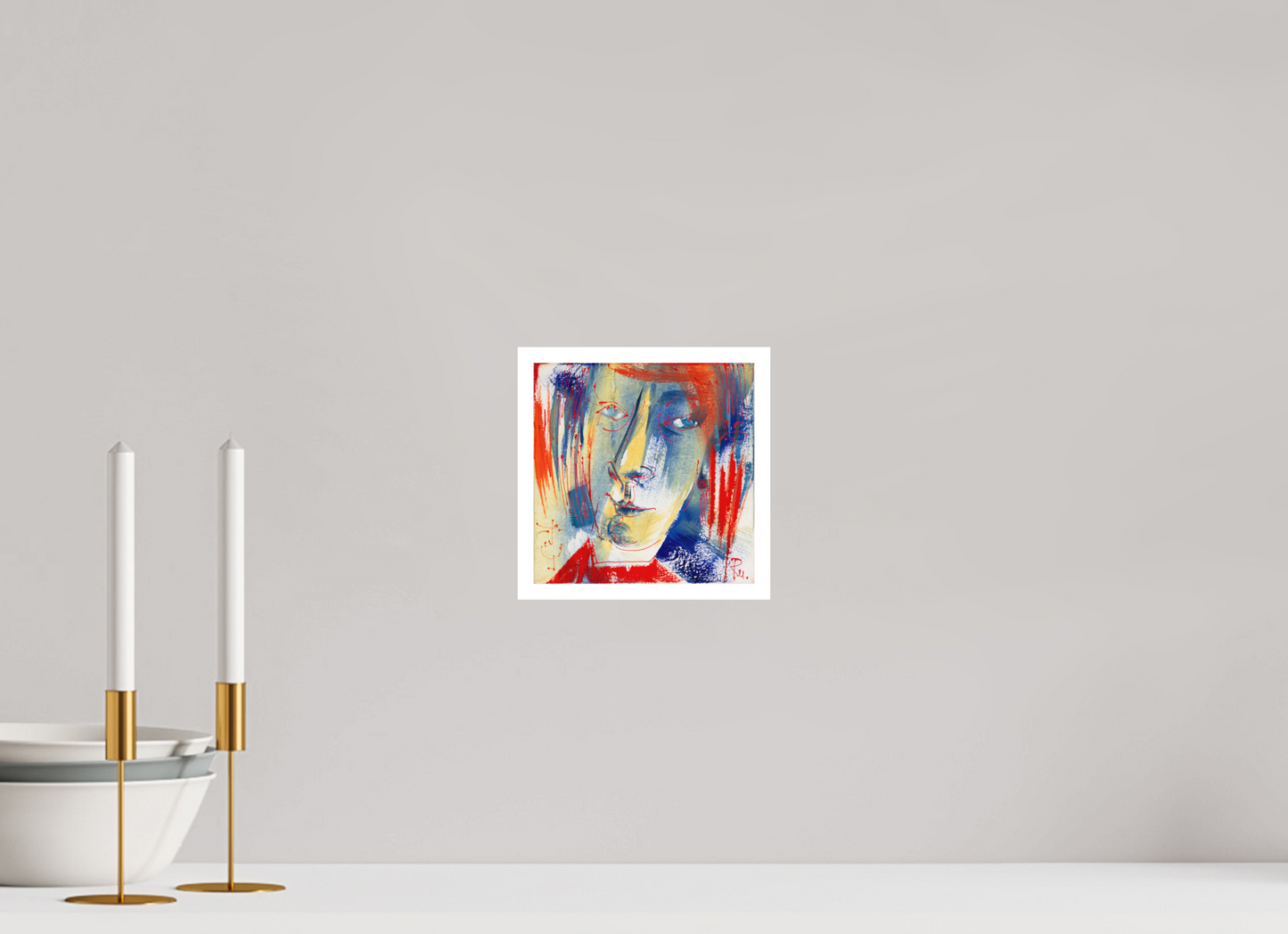 20 x 20 cm, Hahnemühle Photo Rag Bright White Abstraktes Portrait 2 - Fine Art Print