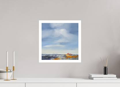 40 x 40 cm, Hahnemühle Photo Rag Bright White Rote Häuser - Fine Art Print
