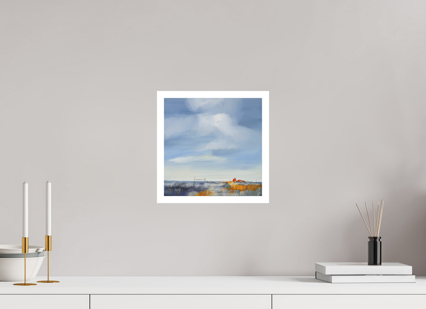 30 x 30 cm, Hahnemühle Photo Rag Bright White Rote Häuser - Fine Art Print