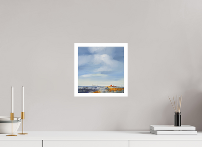 30 x 30 cm, Hahnemühle Photo Rag Bright White Rote Häuser - Fine Art Print