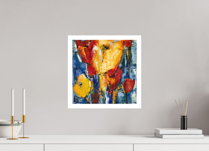 40 x 40 cm, Hahnemühle German Etching Tulpen Abstrakt 1 - Fine Art Print