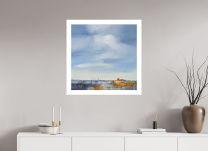 80 x 80 cm, Hahnemühle Photo Rag Bright White Rote Häuser - Fine Art Print