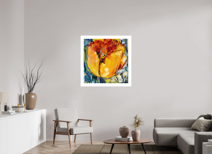 100 x 100 cm, Hahnemühle German Etching Tulpen Abstrakt 2 - Fine Art Print