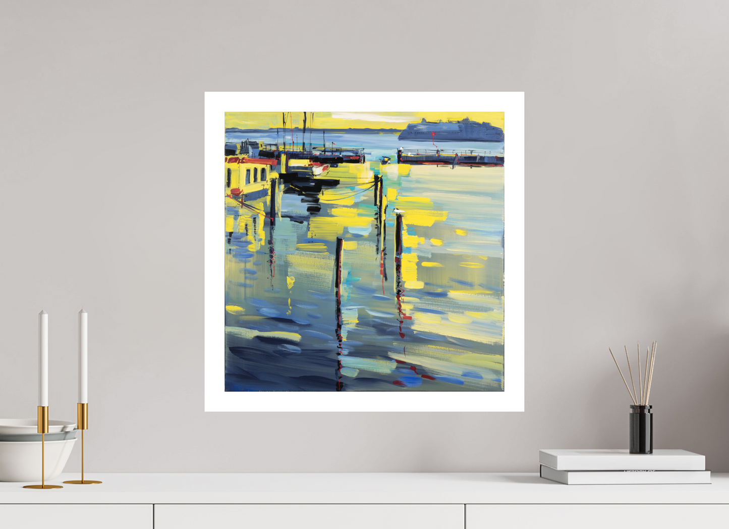 50 x 50 cm, Hahnemühle German Etching Gelbe Farbnuance - Fine Art Print