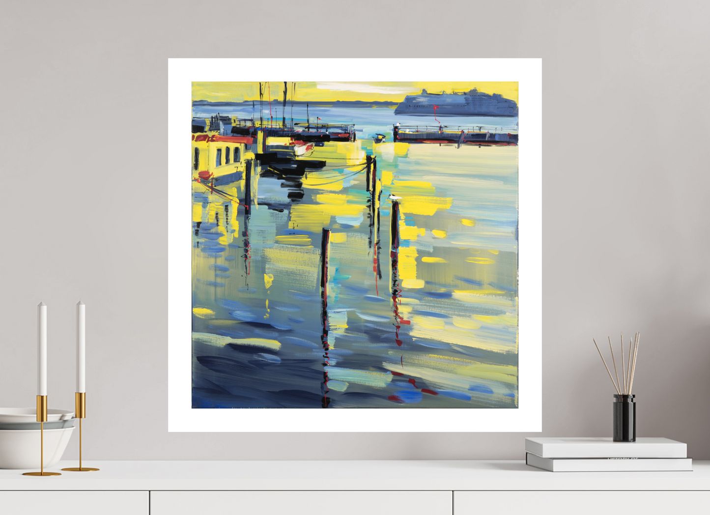 60 x 60 cm, Hahnemühle German Etching Gelbe Farbnuance - Fine Art Print