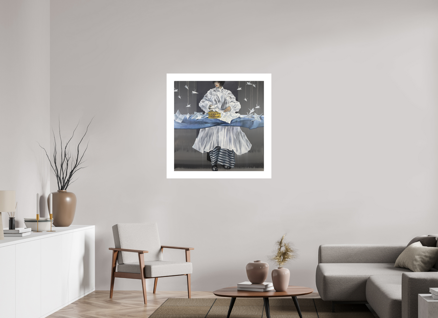 100 x 100 cm, Hahnemühle German Etching Büglerin - Fine Art Print