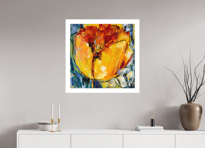 80 x 80 cm, Hahnemühle German Etching Tulpen Abstrakt 2 - Fine Art Print