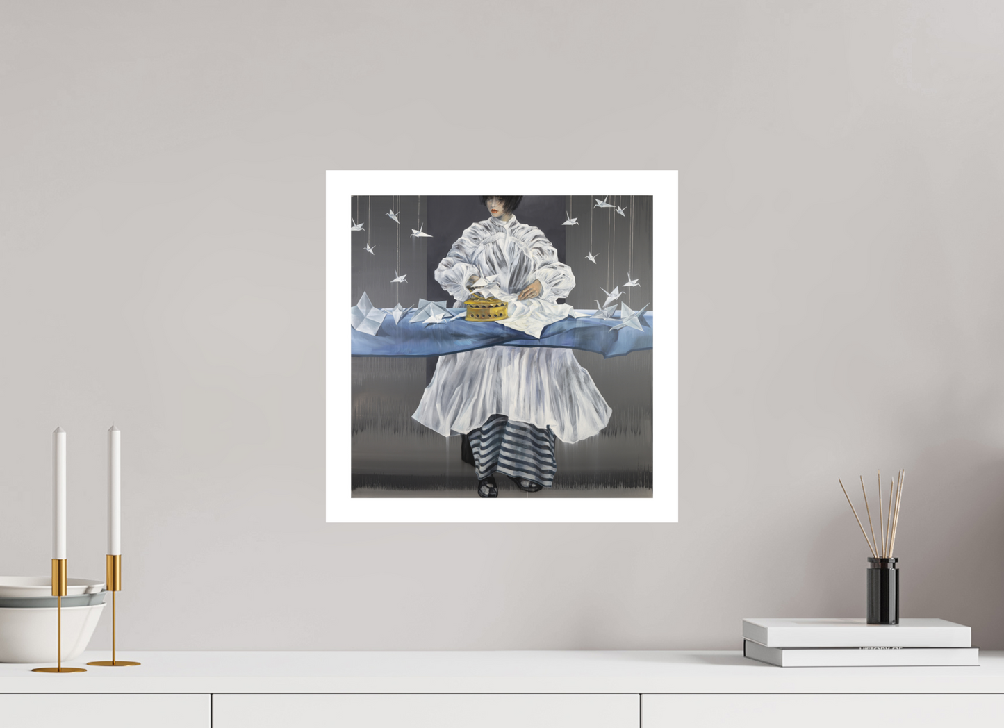 40 x 40 cm, Hahnemühle German Etching Büglerin - Fine Art Print