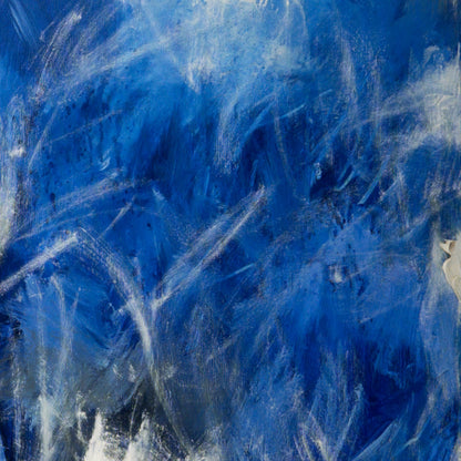 Blaue Blumen in blauer Vase Bild 6