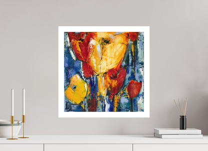 50 x 50 cm, Hahnemühle German Etching Tulpen Abstrakt 1 - Fine Art Print