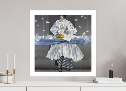 60 x 60 cm, Hahnemühle German Etching Büglerin - Fine Art Print
