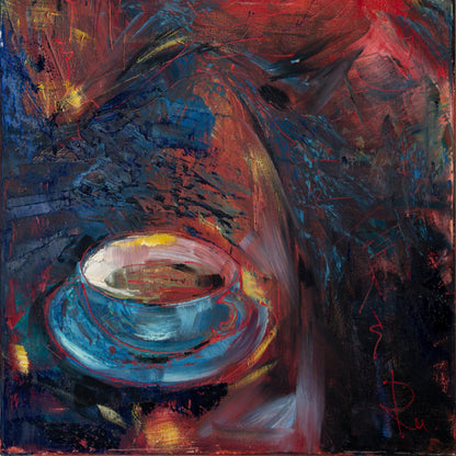 Dame mit Kaffeetasse Bild 4
