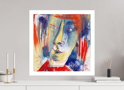 60 x 60 cm, Hahnemühle Photo Rag Bright White Abstraktes Portrait 2 - Fine Art Print