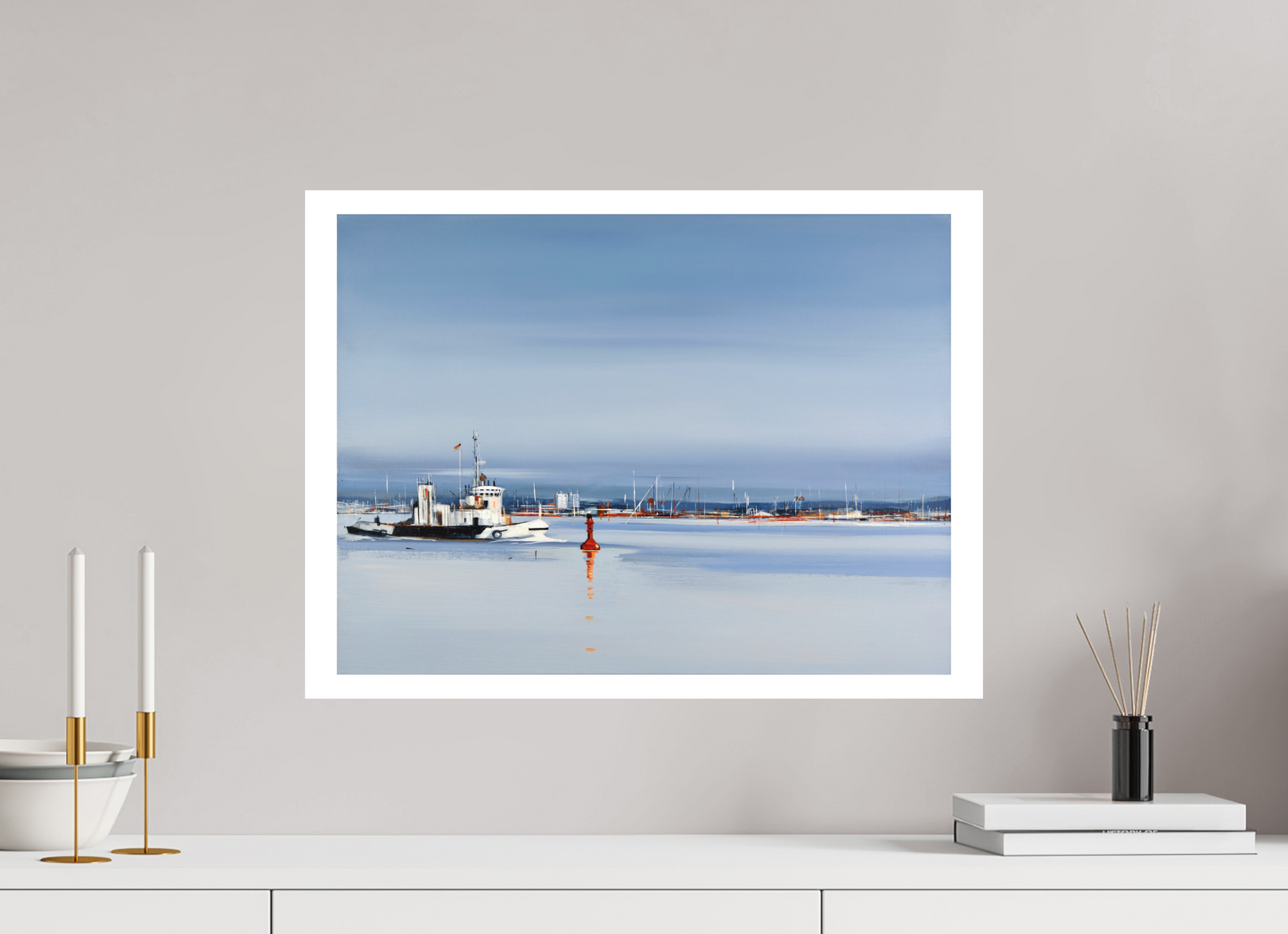 60 x 45 cm, Hahnemühle German Etching Kiel-Panorama - Fine Art Print