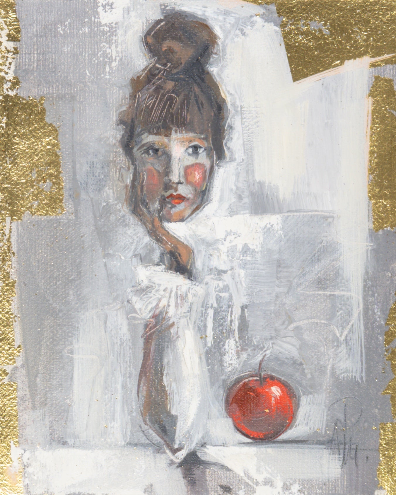 Mädchen mit Apfel Bild 1