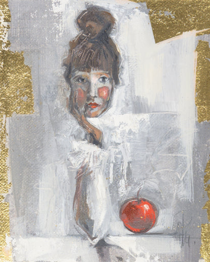 Mädchen mit Apfel Bild 1