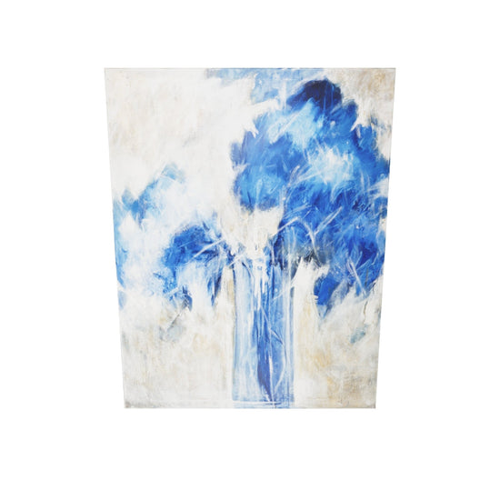 Blaue Blumen in blauer Vase Bild 2