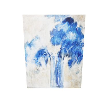 Blaue Blumen in blauer Vase Bild 2