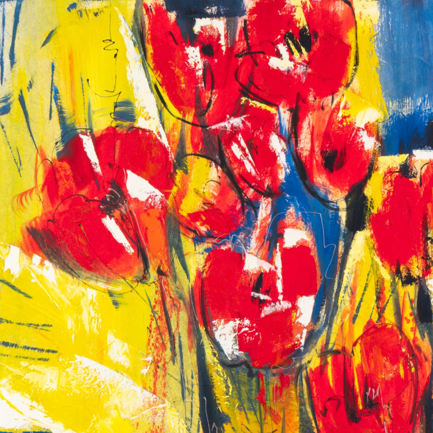 Rote Tulpen in Packpapier Bild 3