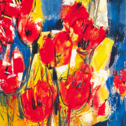 Rote Tulpen in Packpapier Bild 4